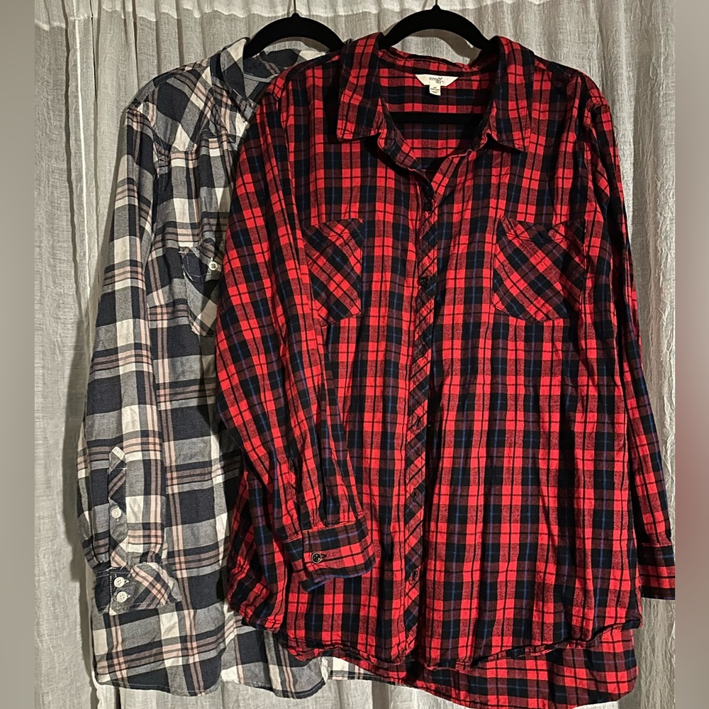 Plaid Casual Shirt Set